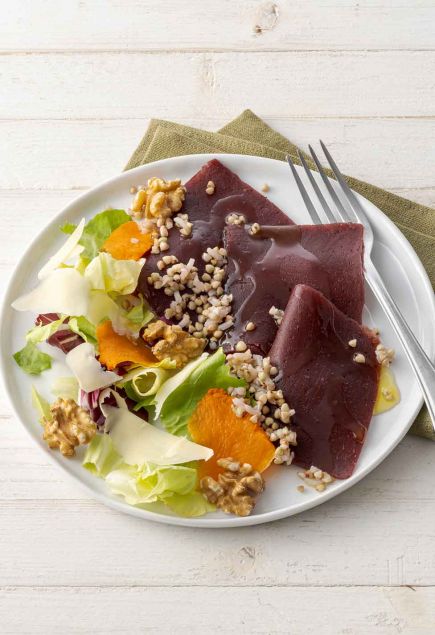 Insalata di Fruttilette Mirtillo, grano saraceno, casera e radicchio di Castelfranco