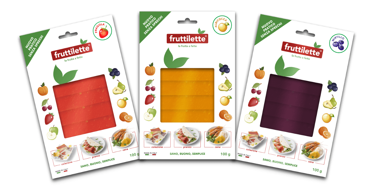 Fruttilette buste 100 grammi fragola albicocca mirtillo