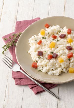 Risotto al Timo e cubetti di Fruttilette