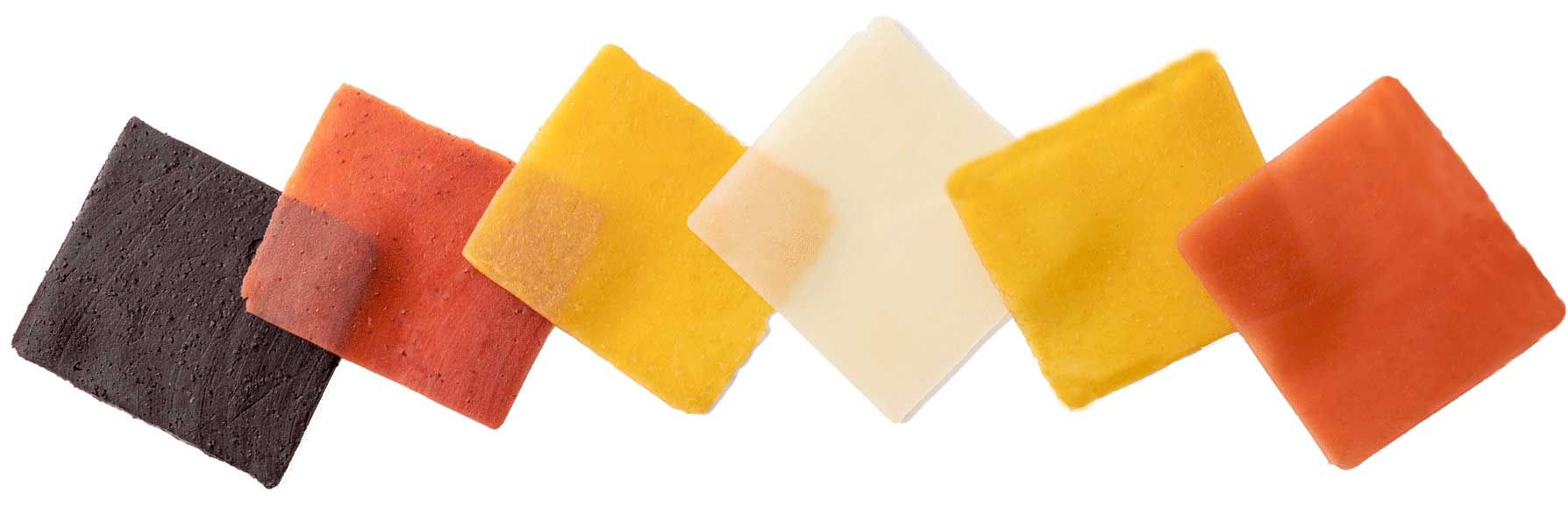 Arcobaleno di fette di Fruttilette di vari gusti frutta