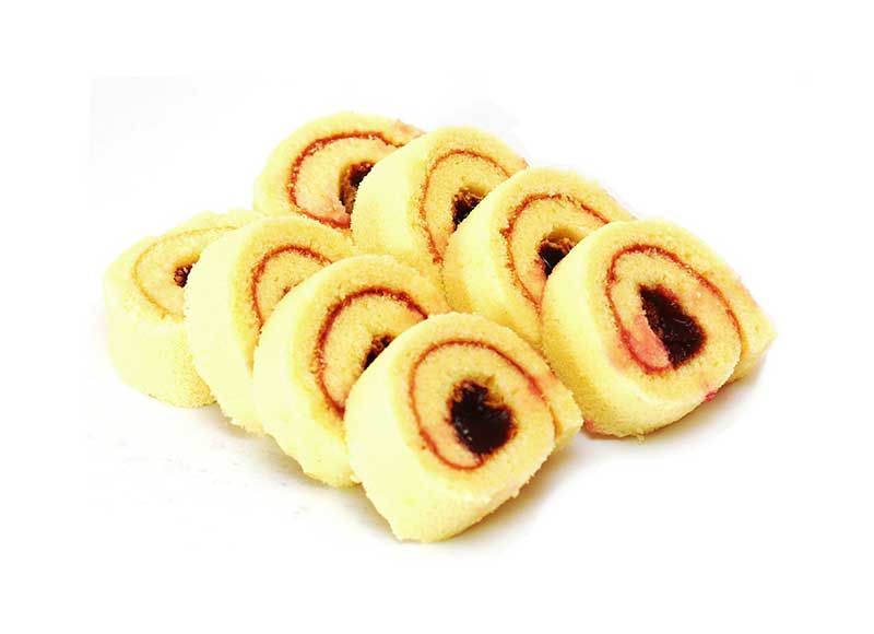 Rotolo di pan di spagna e Fruttilette Fragola